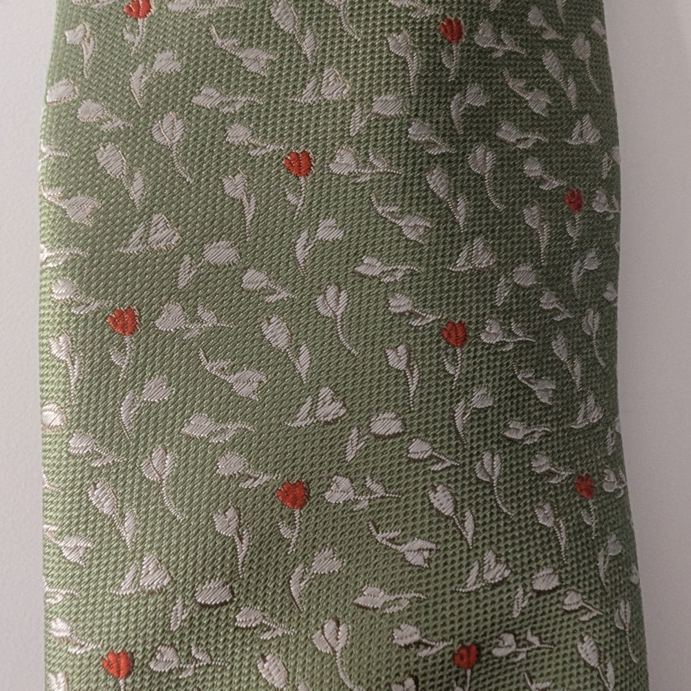 Eton Floral Green Tie - Picture 3 of 6